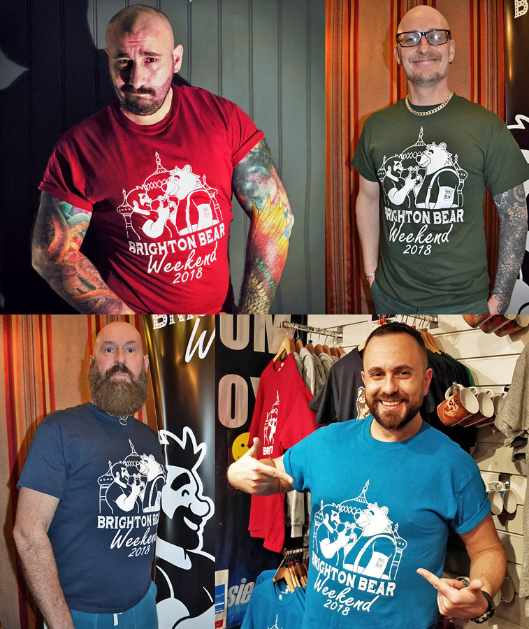 Brighton Bear Weekend 2018 t-shirts