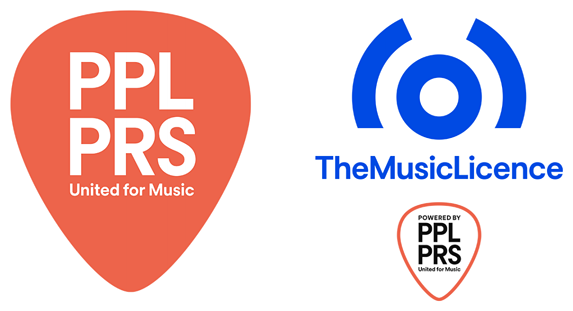 PPL, PRS and TheMusicLicence logos